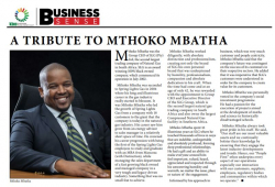 A tribute to Mthoko Mbatha