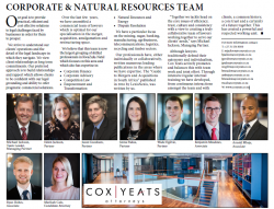 Cox Yeats Corporate & Natural Resources Team