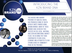 INTRODUCING THE KZN BRAND DNA